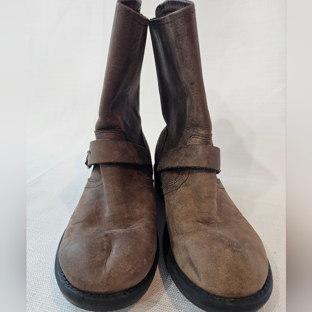 Small Frye Engineer Boots Brown Leather Girl Size 13.5 - Picture 6 of 8
